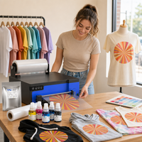 Printer DTF Mini A4 Terjangkau dengan Head XP600, Mesin Transfer Panas Film PET 21cm untuk DIY, Usaha Kecil, Custom Hoodie, Kaos