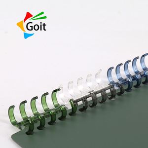 Bronzing mềm PVC máy tính xách tay nhựa thư mục <span class=keywords><strong>l</strong></span>ưu ý B5 5 <span class=keywords><strong>l</strong></span>ỗ Plastik chất kết dính Clip Vòng cơ chế cho văn phòng - Product Image 5