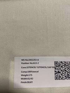 Fabbrica su misura colore 175GSM 32S peso medio Lyocell tessuto popeline 100% Lenzing Tencel per la fabbricazione di abbigliamento camicia - Product Image 2