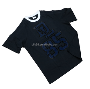 Camiseta de algodón oversize para hombre con estampado de letras '85', manga raglán y cuello redondo, estilo casual y ajuste tipo jersey - Product Image 4