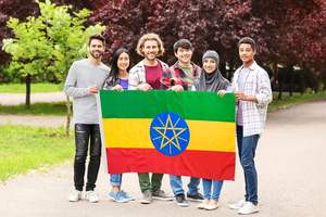 Ventes directes d'usine drapeau éthiopien 3ftx5ft drapeaux nationaux éthiopiens polyester avec œillets en laiton drapeau de pied - Product Image 6