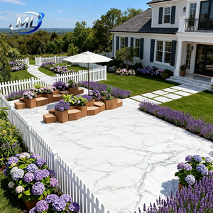 MLB018 Bancs modernes commerciaux en FRP et en bois, ensembles de pots de fleurs, chaises d'attente pour salon et bureau - Product Image 3