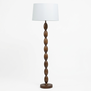 Lampadaire fin en bois à brancher, design moderne, pour chambre et hôtel - Product Image 5