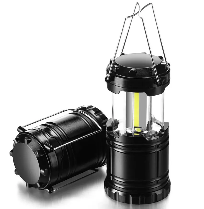 Stretchable Led Camping Tent Lantern Outdoor Portable 3 Cob Camping Light Lamp