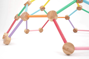 LM KIDS - Juego de Juguetes de Madera para Interiores, Tabla de Equilibrio de Madera, Piedras de Equilibrio, Domo de Escalada, Triángulo de Gimnasia - Product Image 4