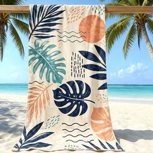 Business <b>Gift</b> Printed Towels With Custom Print Summer <b>Beach</b> Towel 100% Cotton Jacquard Logo Promotional - Product Image 1