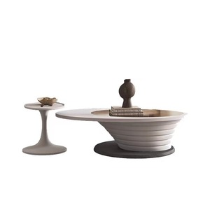 Ovale glazen salontafel, kleine huiskamer, modern, creatief, luxe, romige stijl, 2026 nieuwe theetafel - Product Image 5