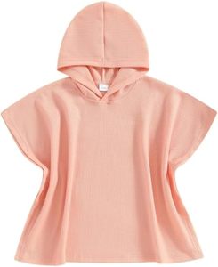 Maillot <span class=keywords><strong>de</strong></span> bain pour filles, couverture <span class=keywords><strong>de</strong></span> plage, poncho en tissu gaufré, couvre-maillot, tricot, smocks à capuche pour enfants, été, plage, piscine - Product Image 2