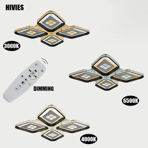 โคมไฟเพดาน LED ดีไซน์ทันสมัยไฟ LED ติดเพดานลดแสงใบไม้เพดานหรูหราสำหรับตกแต่งบ้านห้อง - Product Image 4