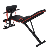 Banc de musculation multifonction pliable et réglable SP avec matériaux en acier et PU, capacité de charge maximale de 150 kg