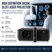 Proyector Láser Dicom 3LCD de Alta Definición, 7200 Lúmenes ANSI, Wuxga, para Educación Médica