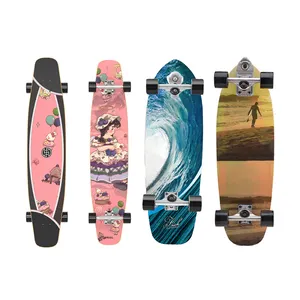 Aisamstar Customize Color Blank Skateboard Deck 100% Canadian Maple Oem Blank 4-Round Skateboard