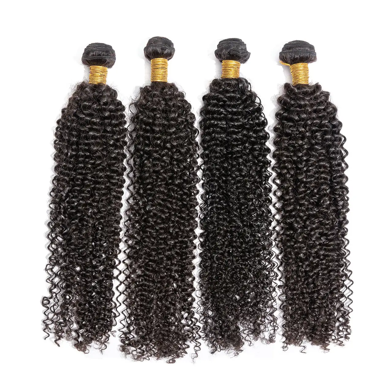 100% 레미 말레이시아 곱슬 머리 묶음 자연 색상 두꺼운 끝 머리 확장꼬인 곱슬 머리 인모 번들