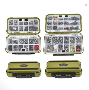 Набор рыболовных принадлежностей из 329/537 предметов: высококачественные водонепроницаемые вертлюги, крючки, бусины, грузила, коробка для снастей. Для ловли снепперов и сомов. - Product Image 1