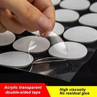 Stiker Perekat Gel Dua Sisi Super Lengket 10mm, Pad Perekat Akrilik yang Dapat Dilepas, Tahan Air