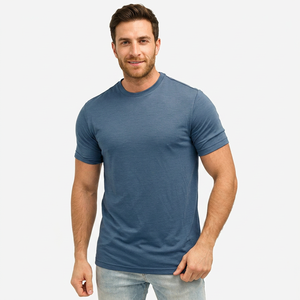<b>Top</b> Quality Casual Wear Men T-Shirts Light Weight Men T-Shirts Solid Color Men T-Shirts for Sale Custom Logo Cheap Price - Product Image 1