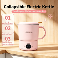 Bouilloire électrique portable pliable à température constante intelligente, grande capacité 800 ml, bouilloire électrique multifonctionnelle