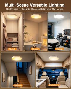 Plafonnier LED rechargeable avec détecteur de mouvement radar, télécommande sans fil, aucun câblage requis - Product Image 6