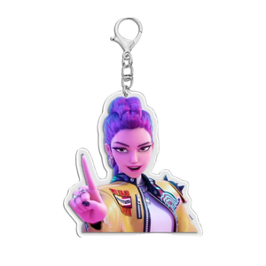 New Kpop Demon Hunter Character Rumi Cartoon Plastic Acrylic Eco-friendly Customizable Keychain Accessories Decoration Pendant
