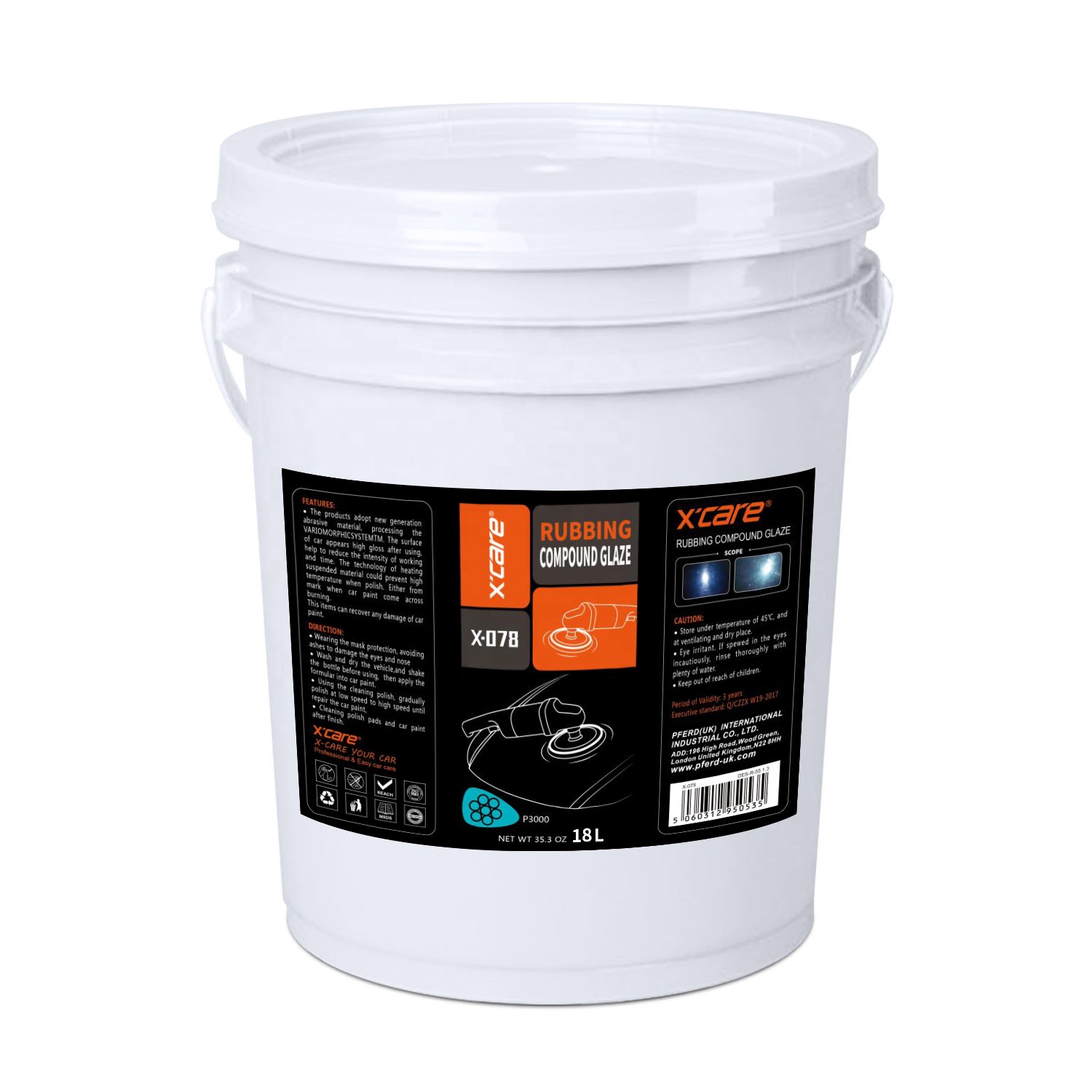 Состав нового поколения, абразивный втирающий состав глазури для восстановления краски автомобиля, блеск воска 18 л