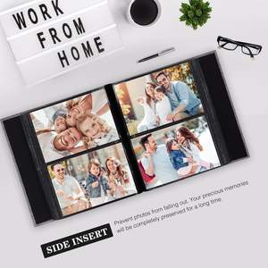 Album photo personnalisable en velours pour anniversaire, livre de souvenirs autocollant, album de voyage sans acide avec étui de protection - Product Image 3