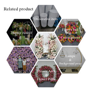 Arche florale réaliste en soie rose poudré et blanche, avec roses artificielles de luxe, pour panneau de bienvenue de mariage, toile de fond et support floral pour la rentrée scolaire - Product Image 5