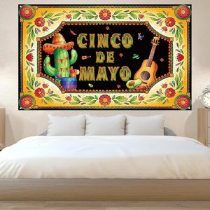 Cinco de Mayo Đảng Biểu Ngữ Backdrop Mexico Trang Trí Và Nguồn Cung Cấp Cho Nhà Fiesta Nhiếp Ảnh Ủng Hộ - Product Image 2