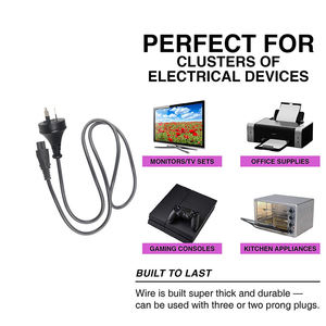 10A ออสเตรเลีย220V 6FT สายไฟ AC ต่อปลั๊ก US กับสายไฟ IEC IEC - Product Image 2