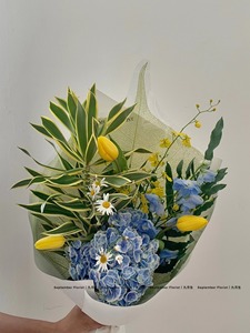Nouvelle conception 2024, 20 pièces/paquet, papier d'emballage en forme de feuille, papier d'emballage en plastique OPP pour bouquet floral, matériel pour fleuriste - Product Image 5