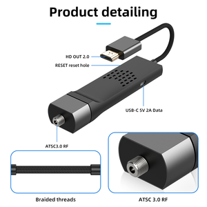 Tùy chỉnh không dây FHD USB 2.0 PVR Combo OTT <span class=keywords><strong>TV</strong></span> Box ATSC 3.0 4K <span class=keywords><strong>Tuner</strong></span> <span class=keywords><strong>Android</strong></span> <span class=keywords><strong>TV</strong></span> Box 2025 Quad Core 4K Thiết Bị Truyền Phát - Product Image 2