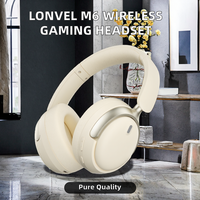 Headset atas telinga Mode ganda nirkabel, Headset aktif pengurang kebisingan nirkabel dapat dilipat penghilang kebisingan latensi rendah untuk Olahraga