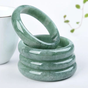 Bracelets en jade en gros, style chinois, pierre naturelle verte, 54-64 mm, bijoux pour femmes et hommes, meilleur cadeau - Product Image 1