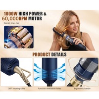 RUCHA Wholesale 6-en-1 Multi Styler, brosse à cheveux à air chaud, sèche-cheveux automatique, coupe et volumisante