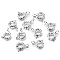 Fermoirs à ressort ronds en acier inoxydable plaqué or 18 carats Hobbyworker, crochets, connecteurs pour bracelet, collier, fabrication de bijoux DIY