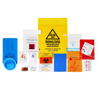 Écologique Biohazard Zipper Top Lab Sac d'échantillons en plastique avec pochette arrière de documents pour l'emballage et la vente en gros de vêtements