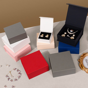Glampkg Stud <b>Earrings</b> Necklace Ring Bracelet Packaging <b>Gift</b> Magnetic Closure Paper <b>Box</b> Foldable Jewelry Packaging <b>Box</b> - Product Image 1