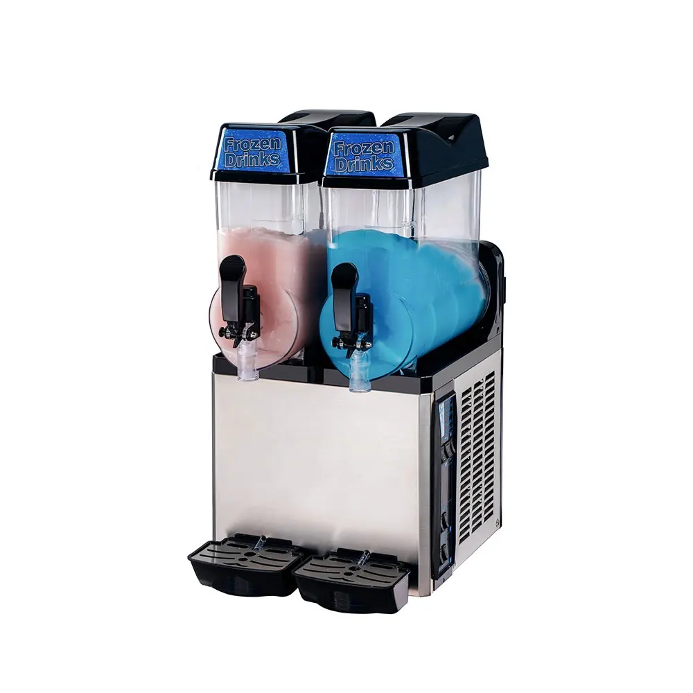 Machine commerciale de neige fondue de casse-croûte de machine de glace de granita de 2/3 bols à vendre