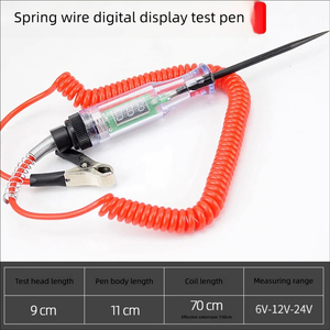 Testeur de tension universel pour voiture 6V 12V 24V DC, sonde de diagnostic de circuit de véhicule avec longue sonde, outil automobile - Product Image 4