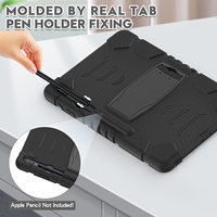 [Étui pour Samsung Tab S10 +/S9 Plus/S9 Fe] Étui pour tablette pliable multi-angle antichoc pour Samsung Galaxy Tab S7 FE 12.4 pouces