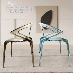 Chaises de salle à manger AVA Roche Bobois, nouveau modèle 2026, luxe léger, design haut de gamme, chaise créative en cristal pour la maison, style célébrité internet - Product Image 5