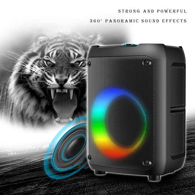 Factory New Design Party Speaker Music Player with Colorful RGB Light Bass Soundbox