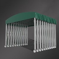 Auvent coulissant mobile pour carport, activités extérieures, abri de pluie rétractable, pare-soleil de stationnement, structure en acier, tente de marché nocturne