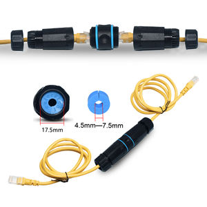 YXY-conector acoplador <span class=keywords><strong>M23</strong></span> IP67 RJ45 para exteriores, CAT6 CAT6A, conector hembra dual rj45 - Product Image 1