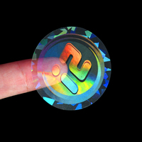 Autocollants holographiques 3D transparents, étiquettes personnalisées carrées imprimées, feuille en rouleau pour animaux de compagnie, autocollant holographique