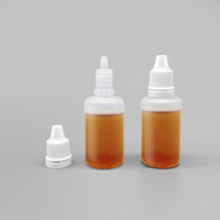 Flacon compte-gouttes en plastique transparent vide de 30 ml avec bouchon à pointe longue et fine