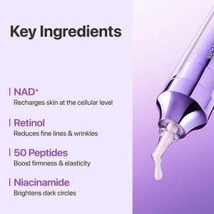 Hydratant liquide pour les yeux, vegan et biologique, à marque privée, à l'acide hyaluronique, vitamine C, peptides et protéines, anti-âge et anti-rides - Product Image 3