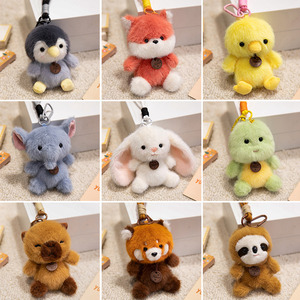 QX Wholesale Cartoon Animal Plush Keychain <b>Bottle</b> Opener 12cm/16cm Soft Embossed 3D Shape Cute Cat <b>Bear</b> Duck Rabbit - Product Image 3