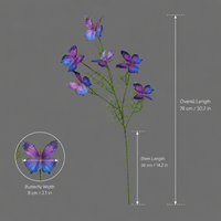 Vente en gros de fleurs artificielles en soie en forme de papillon pour des arrangements floraux créatifs et des designs de fleurs décoratifs