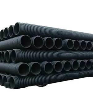 200毫米-2000毫米热卖排水系统HDPE双壁波纹管，用于排污和通风，出厂价格