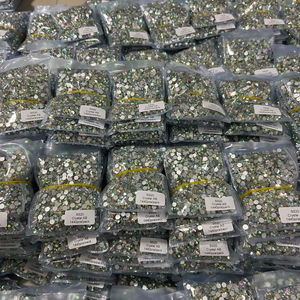 Selina kristal putih AB paket besar berlian buatan bagian belakang datar-kaca kristal kristal Strass untuk seni kuku & casing ponsel dekorasi DIY - Product Image 2
